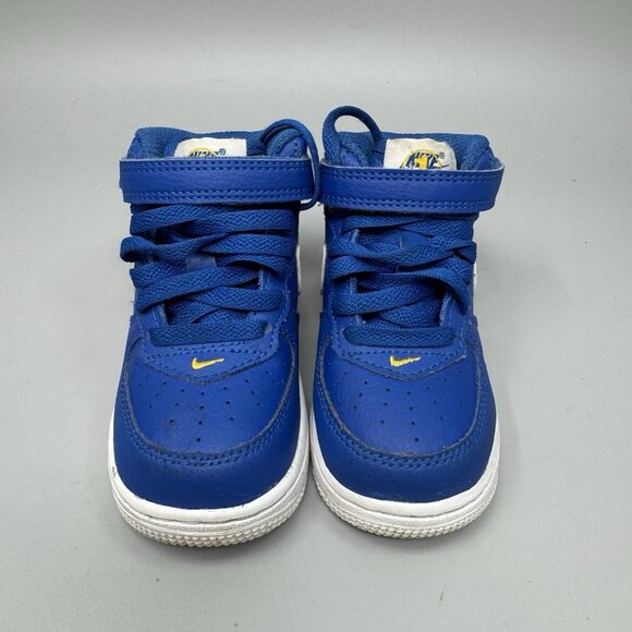 Nike Air Force 1 Mid SE 40th Annivesari Blue Jay-white  Kids Size 6C - Picture 4 of 9